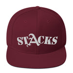 STACKS SNAPBACK HAT WHITE FONT ALL COLORS