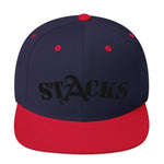 STACKS SNAPBACK HAT BLACK FONT ALL COLORS