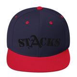 STACKS SNAPBACK HAT BLACK FONT ALL COLORS