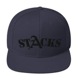 STACKS SNAPBACK HAT BLACK FONT ALL COLORS