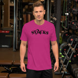 STACKS TEE BLACK FONT ALL COLORS