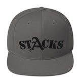 STACKS SNAPBACK HAT BLACK FONT ALL COLORS