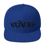 STACKS SNAPBACK HAT BLACK FONT ALL COLORS