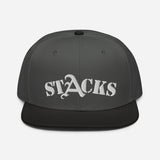 MORE SNAP BACK STACKS WHITE FONT