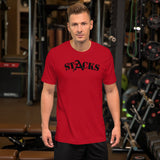 STACKS TEE BLACK FONT ALL COLORS