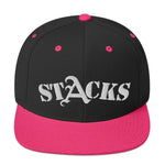 STACKS SNAPBACK HAT WHITE FONT ALL COLORS