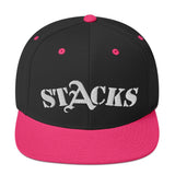 STACKS SNAPBACK HAT WHITE FONT ALL COLORS