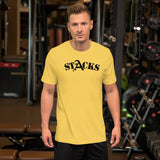 STACKS TEE BLACK FONT ALL COLORS