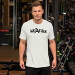 STACKS TEE BLACK FONT ALL COLORS