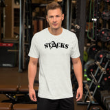 STACKS TEE BLACK FONT ALL COLORS