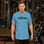 STACKS TEE BLACK FONT ALL COLORS