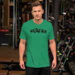 STACKS TEE BLACK FONT ALL COLORS