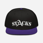 MORE SNAP BACK STACKS WHITE FONT