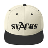 STACKS SNAPBACK HAT BLACK FONT ALL COLORS