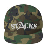 STACKS SNAPBACK HAT WHITE FONT ALL COLORS