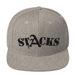 STACKS SNAPBACK HAT BLACK FONT ALL COLORS
