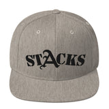 STACKS SNAPBACK HAT BLACK FONT ALL COLORS