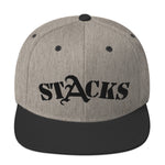 STACKS SNAPBACK HAT BLACK FONT ALL COLORS