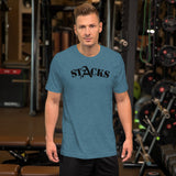 STACKS TEE BLACK FONT ALL COLORS