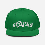 MORE SNAP BACK STACKS WHITE FONT